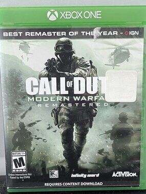 Xbox One Call of Duty Modern Warfare Remastered Game